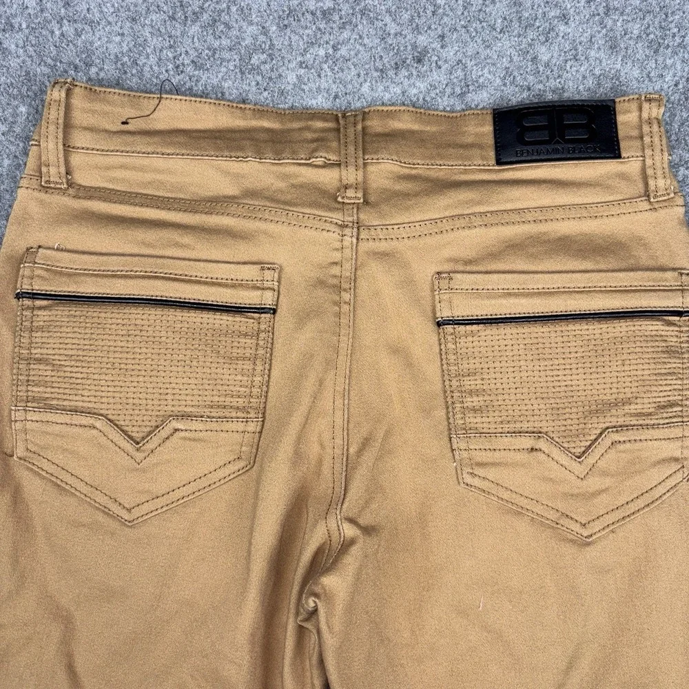 Benjamin Black Pants Mens 30x32 (Fits 30x30) Khaki Chino Slim Fit Streetwear EUC
